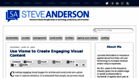 What Steveanderson.com website looked like in 2018 (5 years ago)