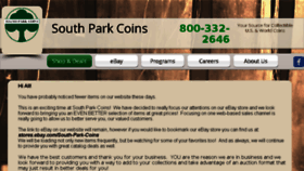 What Southparkcoins.com website looked like in 2018 (5 years ago)