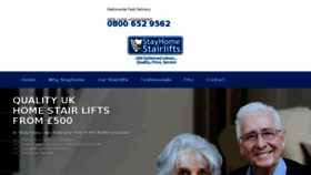 What Stayhomestairlifts.com website looked like in 2018 (5 years ago)
