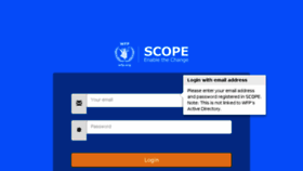 What Scope.wfp.org website looked like in 2018 (5 years ago)