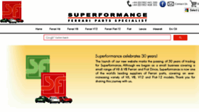 What Superformance.co.uk website looked like in 2018 (5 years ago)