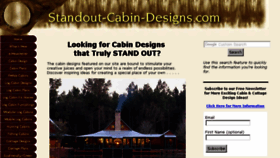 What Standout-cabin-designs.com website looked like in 2018 (5 years ago)