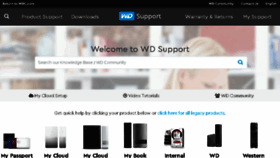 What Support.wd.com website looked like in 2018 (5 years ago)