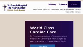 What Stfrancisheartcenter.chsli.org website looked like in 2018 (5 years ago)