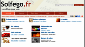 What Solfego.fr website looked like in 2018 (5 years ago)