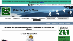 What Sportenalsace.fr website looked like in 2018 (5 years ago)