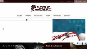 What Saoya.fr website looked like in 2018 (5 years ago)