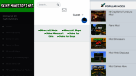 What Skins-minecraft.net website looked like in 2018 (5 years ago)