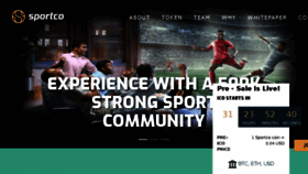 What Sportco.io website looked like in 2018 (5 years ago)