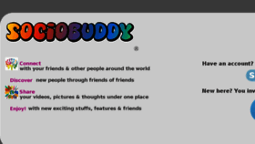 What Sociobuddy.com website looked like in 2018 (5 years ago)