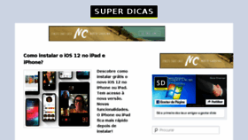 What Superdicas.net website looked like in 2018 (5 years ago)