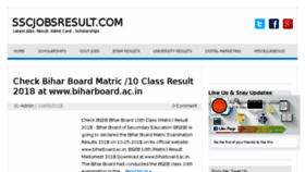 What Sscjobsresult.com website looked like in 2018 (5 years ago)