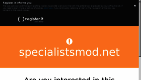 What Specialistsmod.net website looked like in 2018 (5 years ago)