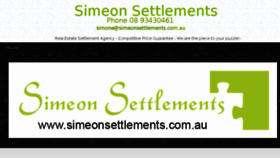 What Simeonsettlements.com.au website looked like in 2018 (5 years ago)