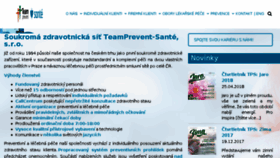 What Sante.cz website looked like in 2018 (5 years ago)