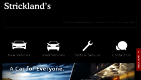 What Stricklandautosales.com website looked like in 2018 (5 years ago)
