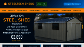 What Sheds.ie website looked like in 2018 (5 years ago)
