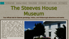 What Steeveshousemuseum.ca website looked like in 2018 (5 years ago)