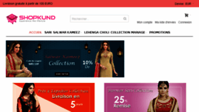 What Shopkund.fr website looked like in 2018 (5 years ago)