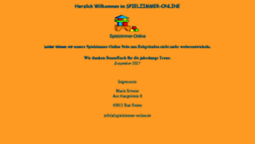 What Spielzimmer-online.de website looked like in 2018 (5 years ago)