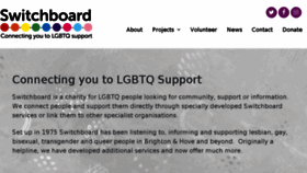 What Switchboard.org.uk website looked like in 2018 (5 years ago)