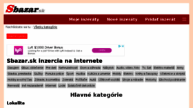 What Sbazar.sk website looked like in 2018 (5 years ago)