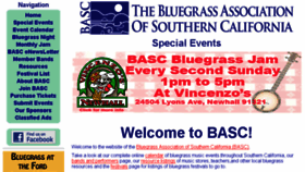 What Socalbluegrass.org website looked like in 2018 (5 years ago)