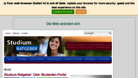What Studium-ratgeber.de website looked like in 2018 (5 years ago)