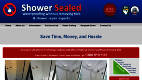 What Showersealed.com.au website looked like in 2018 (5 years ago)