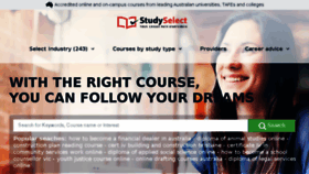 What Studyselect.com.au website looked like in 2018 (5 years ago)
