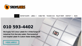 What Stickylabels.co.za website looked like in 2018 (5 years ago)