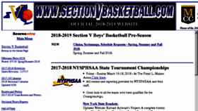 What Sectionvbasketball.com website looked like in 2018 (5 years ago)
