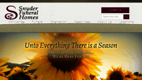 What Snyderfuneralhomes.com website looked like in 2018 (5 years ago)