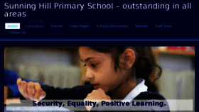 What Sunninghillprimary.net website looked like in 2018 (5 years ago)