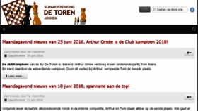 What Schaakverenigingdetoren.nl website looked like in 2018 (5 years ago)