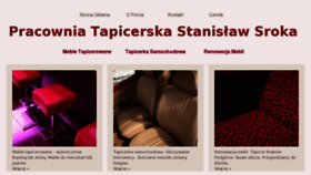 What Sroka-tapicer.pl website looked like in 2018 (5 years ago)