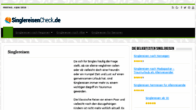 What Singlereisencheck.de website looked like in 2018 (5 years ago)