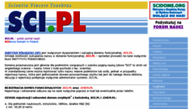 What Sci.pl website looked like in 2018 (5 years ago)