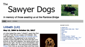 What Sawyerdogs.com website looked like in 2018 (5 years ago)