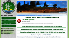 What Southwestrocksaccommodationcentre.com.au website looked like in 2018 (5 years ago)
