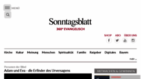 What Sonntagsblatt-bayern.de website looked like in 2018 (5 years ago)