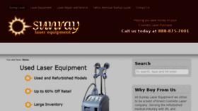 What Sunraylaser.com website looked like in 2018 (5 years ago)