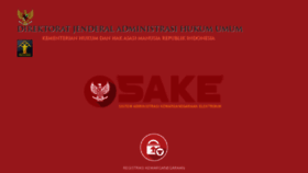 What Sake.ahu.go.id website looked like in 2018 (5 years ago)