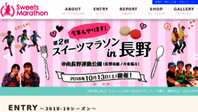 What Sweets-marathon.jp website looked like in 2018 (5 years ago)