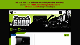 What Soundshop.cz website looked like in 2018 (7 years ago)