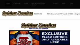 What Sphinxcomics.com website looked like in 2018 (5 years ago)