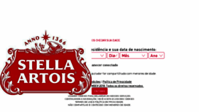 What Stellaartois.com.br website looked like in 2018 (5 years ago)