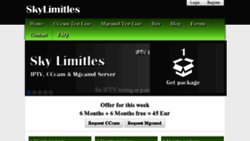 What Sky-limitles.com website looked like in 2018 (5 years ago)