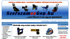 What Szerszamesgep.hu website looked like in 2018 (5 years ago)