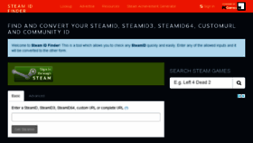 What Steamidfinder.com website looked like in 2018 (5 years ago)